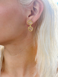 Citrine Semi Precious Stone Earrings