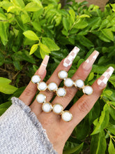 Load image into Gallery viewer, White Stone Ring Cuff