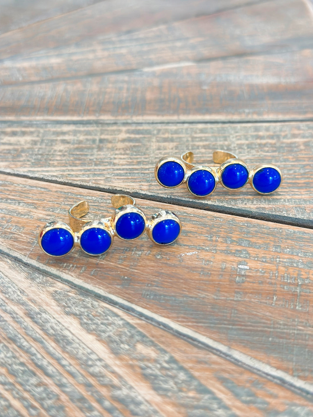 Royal Blue Stone Ring Cuff