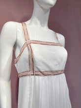 Load image into Gallery viewer, White Bronze Chiffon Dress
