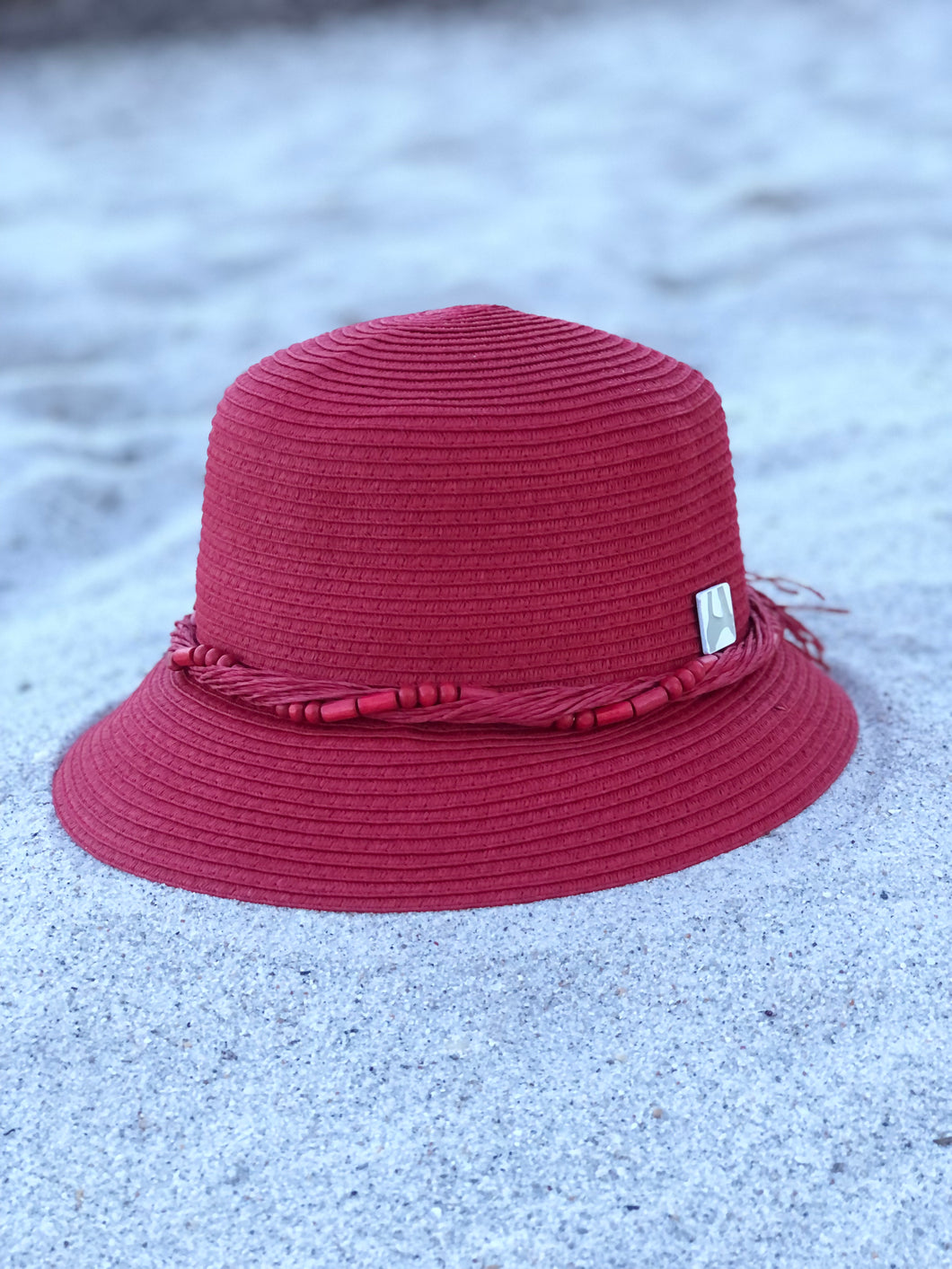 ‘Summer Red-y’ Straw Bucket Hat
