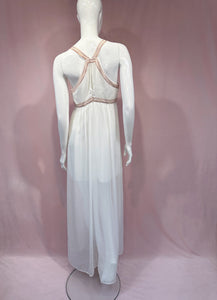 White Bronze Chiffon Dress