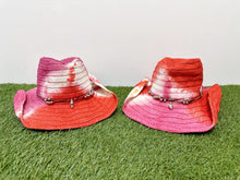 Load image into Gallery viewer, Raspberry Red Coastal CowGirl Handmade Hat