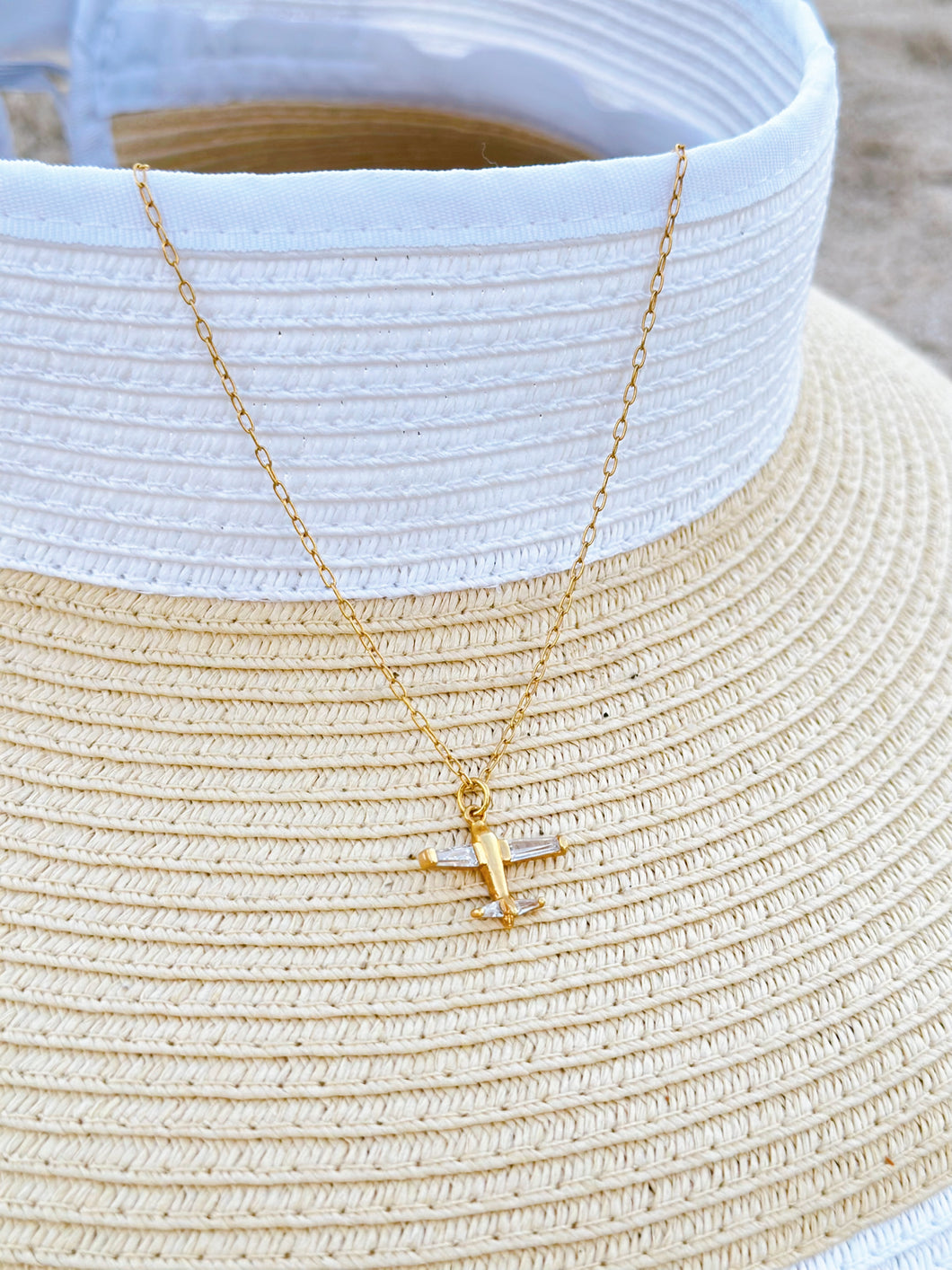 Wanderlust ✈️ Crystal Airplane Necklace