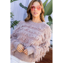 Load image into Gallery viewer, Pink Fringe Sweater