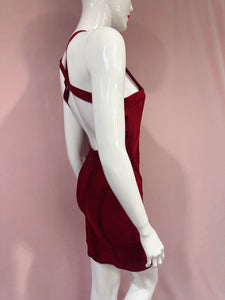 Wine Bodycon Mini Dress