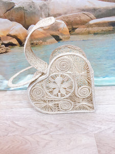 Natural 'All My Love' Heart Artisan Clutch