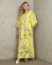 Load image into Gallery viewer, Polka Dot Flower Linen Dress