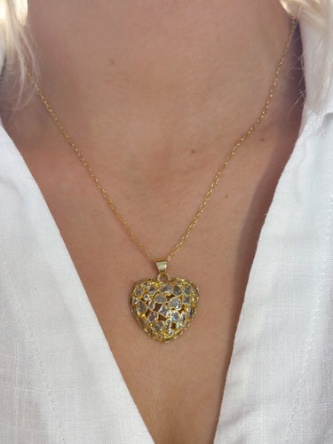 Crystal Shapes Gold Plated Necklace