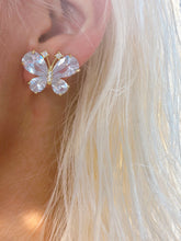 Load image into Gallery viewer, Crystal Butterfly Earrings