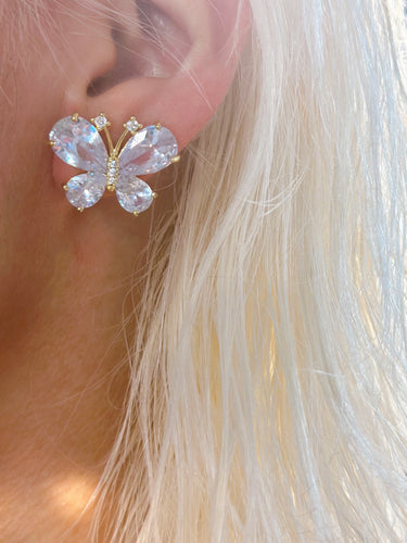 Crystal Butterfly Earrings