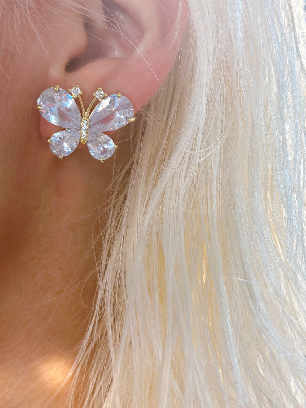 Crystal Butterfly Earrings