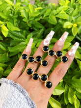 Load image into Gallery viewer, Black Stone Ring Cuff