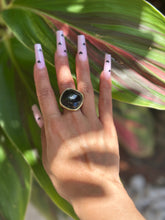 Load image into Gallery viewer, Onyx Smooth Cut Bubble Ring