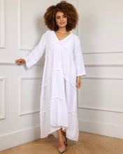 Load image into Gallery viewer, Beautiful Flowy Linen Fringe Dress