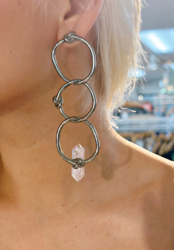 Knot II Black Rhodium Earring