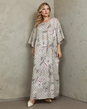 Load image into Gallery viewer, Polka Dot Flower Linen Dress