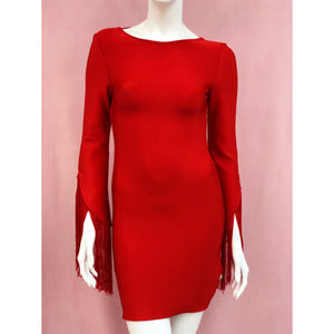 Red Backless Bodycon Mini Dress