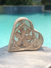 Load image into Gallery viewer, Natural &#39;All My Love&#39; Heart Artisan Clutch