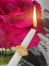 Load image into Gallery viewer, Rose Quartz Asymmetrical Faceted Gold Plated Ring