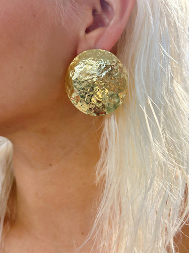 Turkish Golden Medallion Earrings