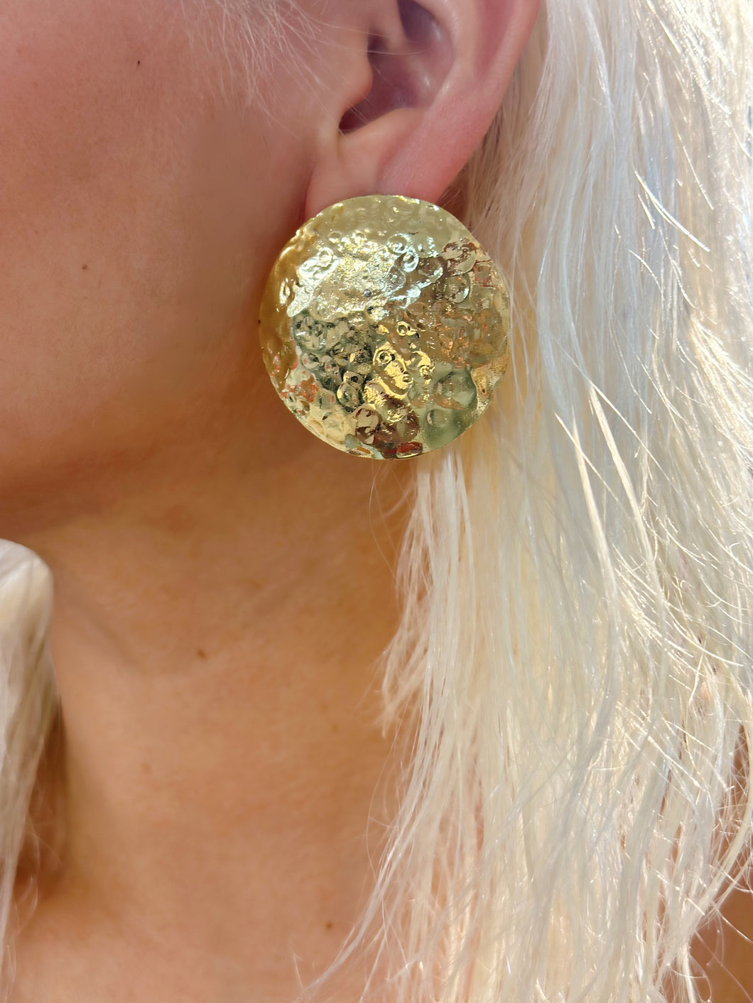 Turkish Golden Medallion Earrings