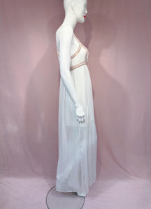 White Bronze Chiffon Dress
