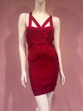 Load image into Gallery viewer, Wine Bodycon Mini Dress