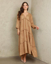Load image into Gallery viewer, Beautiful Flowy Linen Fringe Dress