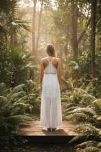 Load image into Gallery viewer, White Bronze Chiffon Dress
