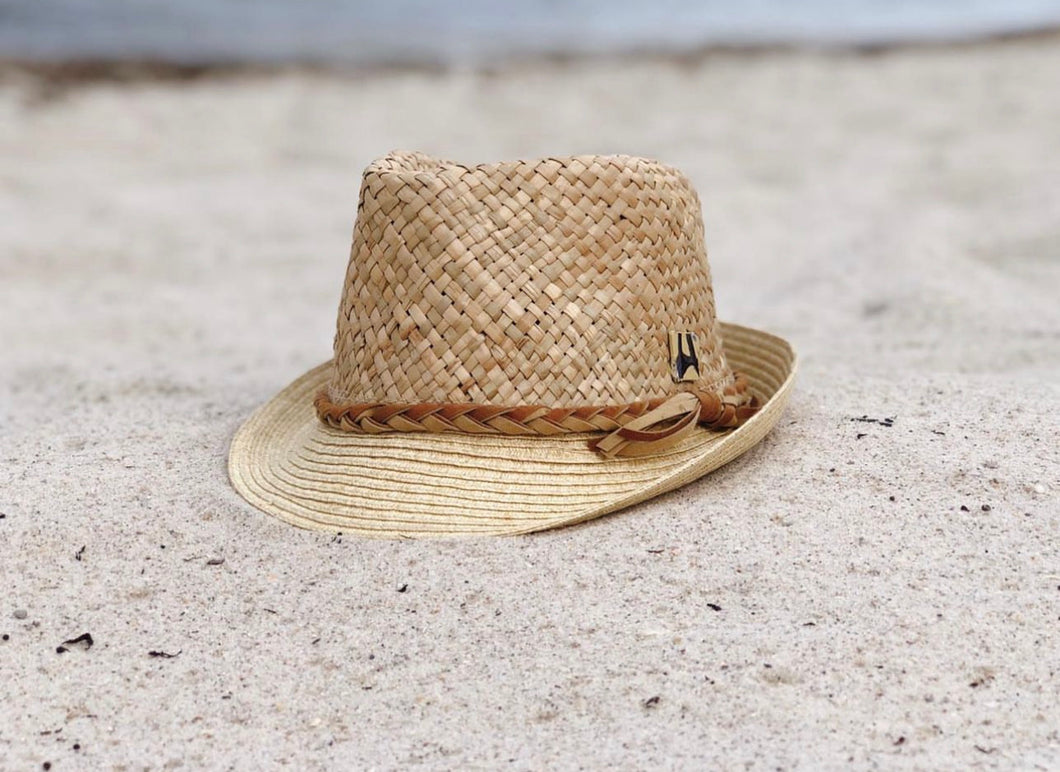 ‘Coastal Fedora’ Natural Straw Fedora Sun Hat