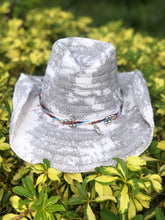 Load image into Gallery viewer, Grey Coastal Cowgirl Handmade Summer Hat