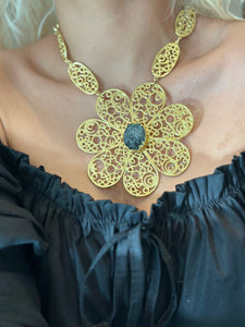Bloom Druzy Flower Necklace