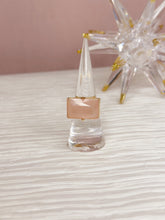 Load image into Gallery viewer, Rose Quartz Facet Rectangular Gold Plated Ring