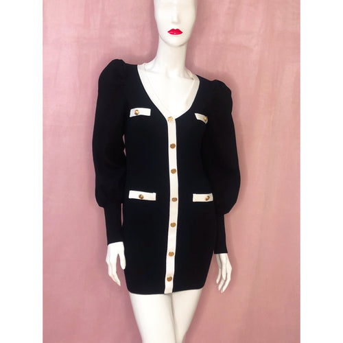 ‘Buttons’ Sweater Mini Dress