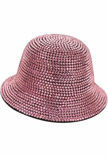 Rose Gold Full Rhinestone Party Bucket Hat