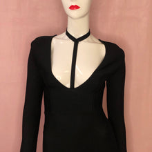 Load image into Gallery viewer, Choker Bodycon Black Mini Dress