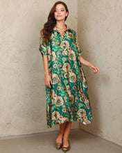 Load image into Gallery viewer, Floral Satin Shirt Italian Dresses