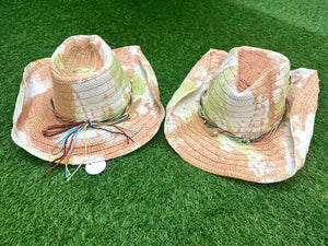 Mint/Beige Coastal Cowgirl Tie Dye Hat