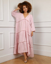 Load image into Gallery viewer, Beautiful Flowy Linen Fringe Dress