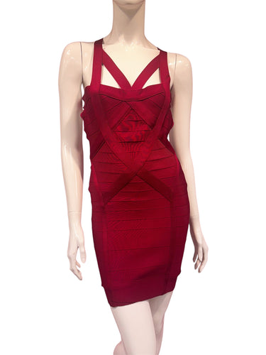 Wine Bodycon Mini Dress