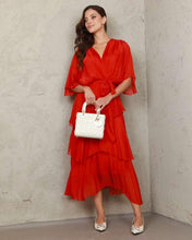 Load image into Gallery viewer, Romantic Silk Layers Italian Dress