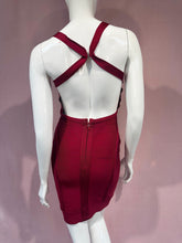 Load image into Gallery viewer, Wine Bodycon Mini Dress