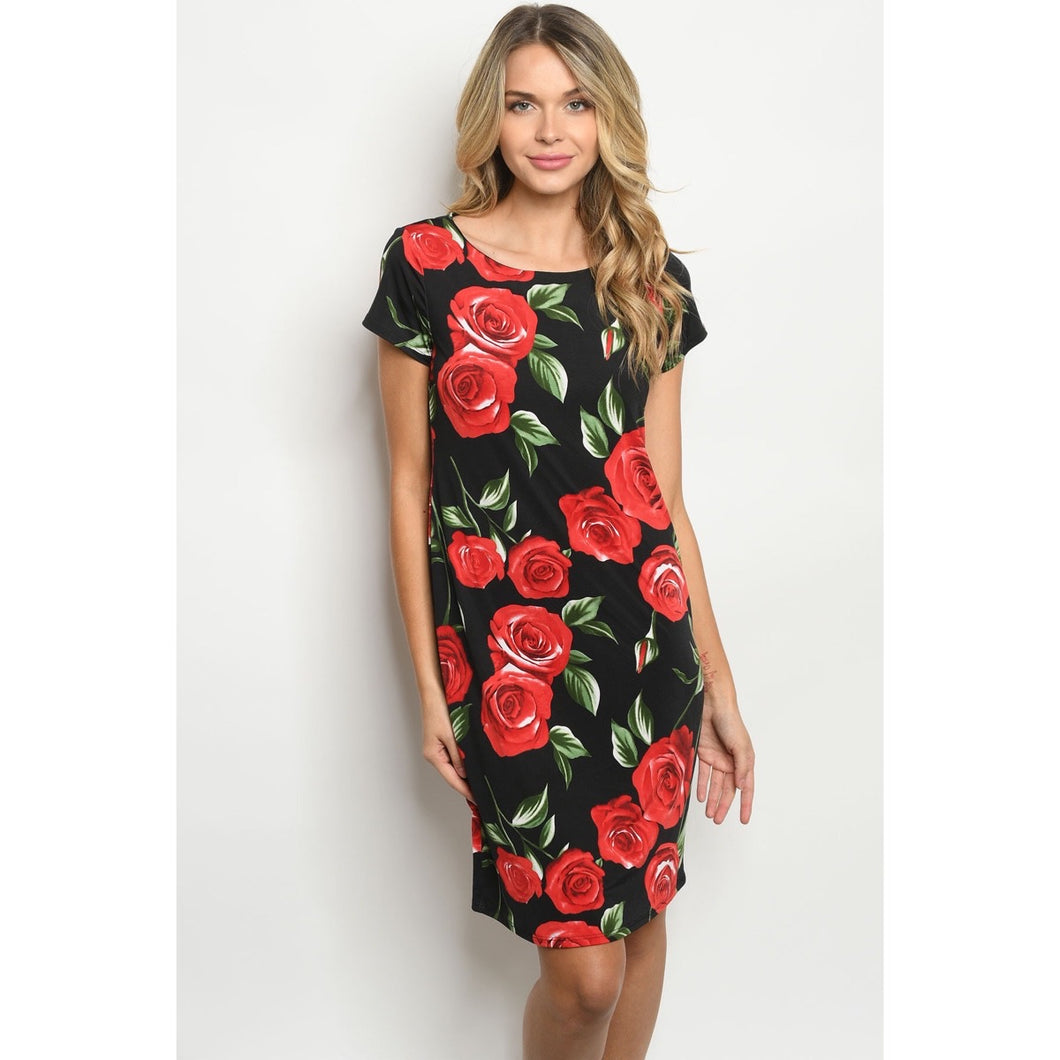 ‘Roses’ Sun Summer Dress