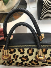Load image into Gallery viewer, Animal Print Italian Leather Handbag