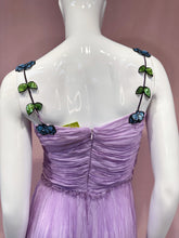 Load image into Gallery viewer, Lavender Pleated Chiffon Sequin Flowers Dress