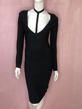 Load image into Gallery viewer, Choker Bodycon Black Mini Dress