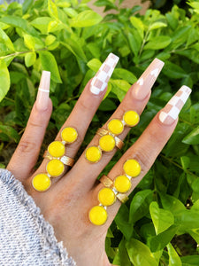 Yellow Pebble Ring