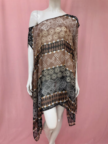 Chocolate 'Diva' Off Shoulder Tunic