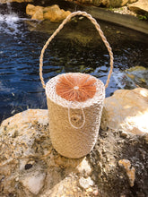 Load image into Gallery viewer, Artisan Handmade Cylinder Straw Flower Bag